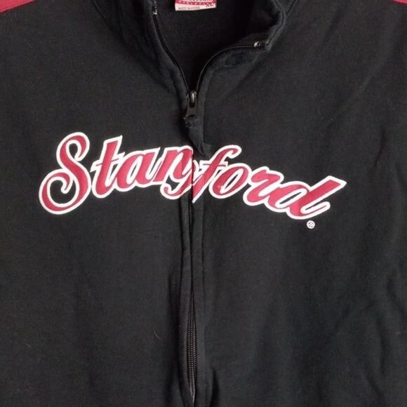 Colosseum Athletics XL Stanford University Boys Black Red Full-Zip Track Jacket - Picture 3 of 6
